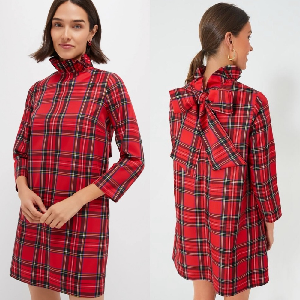 TUCKERNUCK Royal Stewart Red Tartan Plaid Daphne Dress Sz M
NWOT
